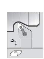 Kennametal - MDJN, Left Hand Cut, 3° Lead Angle, 1-1/2" Shank Height x 1-1/2" Shank Width, Negative Rake Indexable Turning Toolholder - 7" OAL, DN..54. Insert Compatibility, Series Kenloc - Industrial Tool & Supply
