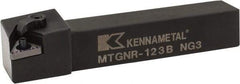 Kennametal - MTGN, Right Hand Cut, 0° Lead Angle, 3/4" Shank Height x 3/4" Shank Width, Negative Rake Indexable Turning Toolholder - 4-1/2" OAL, TN..33. Insert Compatibility, Series Kenloc - Industrial Tool & Supply