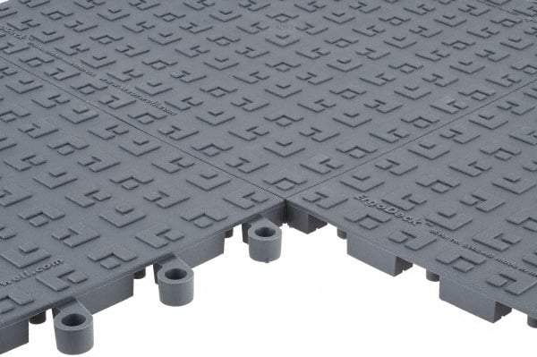 Wearwell - Dry Environment, Anti-Fatigue Matting - Charcoal, Vinyl with Vinyl Sponge Base, Straight - Industrial Tool & Supply