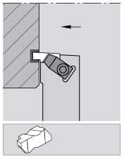 Kennametal - Right Hand Cut, 63/64" Shank Width x 63/64" Shank Height Indexable Threading Toolholder - 150mm OAL, N.2R Insert Compatibility, NE Toolholder, Series Top Notch - Industrial Tool & Supply
