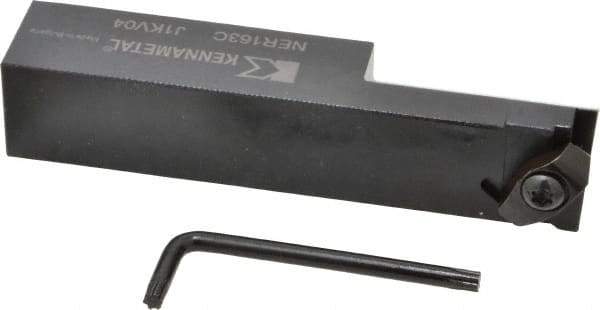 Kennametal - External Thread, Right Hand Cut, 25.4mm Shank Width x 25.4mm Shank Height Indexable Threading Toolholder - 127mm OAL, N.3L Insert Compatibility, NE Toolholder, Series Top Notch - Industrial Tool & Supply