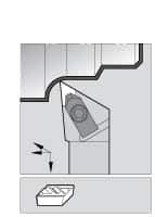 Kennametal - KC.., NKLC External Left Hand Indexable Profiling Toolholder - 63/64" Shank Height x 63/64" Shank Width, 150mm Long - Industrial Tool & Supply