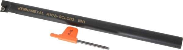 Kennametal - 19.56mm Min Bore Diam, 10" OAL, 5/8" Shank Diam, A-SCLC Indexable Boring Bar - CC.. Insert, Screw Holding Method - Industrial Tool & Supply