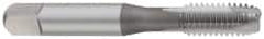 OSG - #10-32 UNF, 2 Flute, Bright Finish, High Speed Steel Spiral Point Tap - Plug Chamfer, Right Hand Thread, 7/8" Thread Length, 2B Class of Fit, Series 105 - Exact Industrial Supply