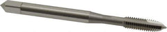 OSG - #10-32 UNF, 2 Flute, Bright Finish, High Speed Steel Spiral Point Tap - Plug Chamfer, Right Hand Thread, 2-3/8" OAL, 7/8" Thread Length, 0.194" Shank Diam, Series 105 - Exact Industrial Supply