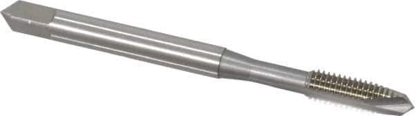 OSG - #10-32 UNF, 2 Flute, Bright Finish, High Speed Steel Spiral Point Tap - Plug Chamfer, Right Hand Thread, 2-3/8" OAL, 7/8" Thread Length, 0.194" Shank Diam, 3B Class of Fit, Series 105 - Exact Industrial Supply