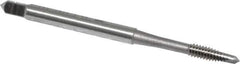 OSG - #5-40 UNC, 2 Flute, Bright Finish, High Speed Steel Spiral Point Tap - Plug Chamfer, Right Hand Thread, 1-15/16" OAL, 5/8" Thread Length, 0.141" Shank Diam, Series 105 - Exact Industrial Supply
