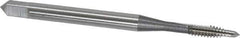 OSG - #4-40 UNC, 2 Flute, Bright Finish, High Speed Steel Spiral Point Tap - Plug Chamfer, Right Hand Thread, 1-7/8" OAL, 9/16" Thread Length, 0.141" Shank Diam, Series 105 - Exact Industrial Supply