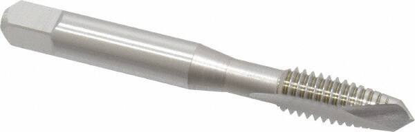 OSG - 5/16-18 UNC, 2 Flute, Bright Finish, High Speed Steel Spiral Point Tap - Plug Chamfer, Right Hand Thread, 2-23/32" OAL, 1-1/8" Thread Length, 0.318" Shank Diam, Series 105 - Exact Industrial Supply