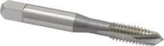 OSG - 3/8-16 UNC, 3 Flute, Bright Finish, High Speed Steel Spiral Point Tap - Plug Chamfer, Right Hand Thread, 2-15/16" OAL, 1-1/4" Thread Length, 0.381" Shank Diam, Series 105 - Exact Industrial Supply