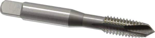 OSG - 3/8-16 UNC, 3 Flute, Bright Finish, High Speed Steel Spiral Point Tap - Plug Chamfer, Right Hand Thread, 2-15/16" OAL, 1-1/4" Thread Length, 0.381" Shank Diam, 3B Class of Fit, Series 105 - Exact Industrial Supply