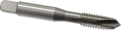 OSG - 3/8-16 UNC, 3 Flute, Bright Finish, High Speed Steel Spiral Point Tap - Plug Chamfer, Right Hand Thread, 2-15/16" OAL, 1-1/4" Thread Length, 0.381" Shank Diam, 3B Class of Fit, Series 105 - Exact Industrial Supply