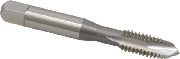 OSG - 3/8-16 UNC, 3 Flute, Bright Finish, High Speed Steel Spiral Point Tap - Plug Chamfer, Right Hand Thread, 2-15/16" OAL, 1-1/4" Thread Length, 0.381" Shank Diam, 2B Class of Fit, Series 105 - Exact Industrial Supply