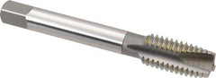 OSG - 1/2-13 UNC, 3 Flute, Bright Finish, High Speed Steel Spiral Point Tap - Plug Chamfer, Right Hand Thread, 3-3/8" OAL, 1-21/32" Thread Length, 0.367" Shank Diam, 2B Class of Fit, Series 105 - Exact Industrial Supply