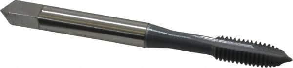 OSG - #0-80 UNF, 2 Flute, elektraLUBE Finish, High Speed Steel Spiral Point Tap - Bottoming Chamfer, Right Hand Thread, 1-5/8" OAL, 5/16" Thread Length, 2B Class of Fit, Series 105B - Exact Industrial Supply