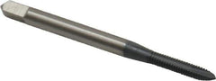 OSG - #3-48 UNC, 2 Flute, elektraLUBE Finish, High Speed Steel Spiral Point Tap - Plug Chamfer, Right Hand Thread, 1-13/16" OAL, 1/2" Thread Length, 2B Class of Fit, Series 105 - Exact Industrial Supply