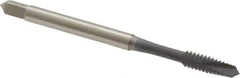 OSG - #6-32 UNC, 2 Flute, elektraLUBE Finish, High Speed Steel Spiral Point Tap - Plug Chamfer, Right Hand Thread, 2" OAL, 11/16" Thread Length, 3B Class of Fit, Series 105 - Exact Industrial Supply