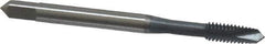 OSG - #8-32 UNC, 2 Flute, elektraLUBE Finish, High Speed Steel Spiral Point Tap - Plug Chamfer, Right Hand Thread, 2-1/8" OAL, 3/4" Thread Length, 3B Class of Fit, Series 105 - Exact Industrial Supply