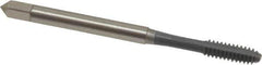 OSG - #6-32 UNC, 2 Flute, elektraLUBE Finish, High Speed Steel Spiral Point Tap - Bottoming Chamfer, Right Hand Thread, 2" OAL, 11/16" Thread Length, 2B Class of Fit, Series 105B - Exact Industrial Supply
