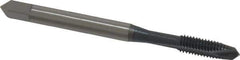 OSG - #10-32 UNF, 2 Flute, elektraLUBE Finish, High Speed Steel Spiral Point Tap - Plug Chamfer, Right Hand Thread, 2-3/8" OAL, 7/8" Thread Length, 2B Class of Fit, Series 105 - Exact Industrial Supply
