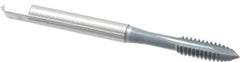 OSG - #10-24 UNC, 2 Flute, elektraLUBE Finish, High Speed Steel Spiral Point Tap - Plug Chamfer, Right Hand Thread, 2-3/8" OAL, 7/8" Thread Length, Series 105 - Exact Industrial Supply
