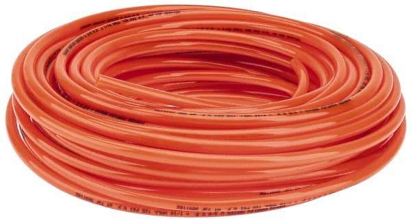 Parker - 1/4" ID x 3/8" OD, 1/16" Wall Thickness, 100' Long, Polyurethane Tube - Orange, 125 Max psi, 90 - 95 Shore A Hardness, -40 to 180°F - Industrial Tool & Supply