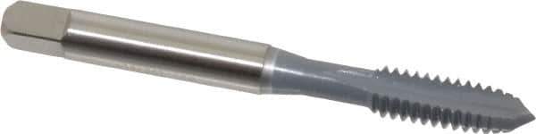OSG - 1/4-20 UNC, 2 Flute, elektraLUBE Finish, High Speed Steel Spiral Point Tap - Plug Chamfer, Right Hand Thread, 2-1/2" OAL, 1" Thread Length, Series 105 - Exact Industrial Supply
