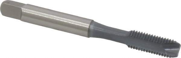 OSG - 1/4-28 UNF, 2 Flute, elektraLUBE Finish, High Speed Steel Spiral Point Tap - Bottoming Chamfer, Right Hand Thread, 2-1/2" OAL, 1" Thread Length, 3B Class of Fit, Series 105B - Exact Industrial Supply