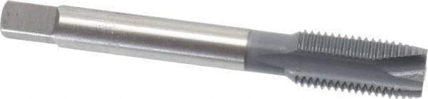 OSG - 7/16-20 UNF, 3 Flute, elektraLUBE Finish, High Speed Steel Spiral Point Tap - Plug Chamfer, Right Hand Thread, 3-5/32" OAL, 1-7/16" Thread Length, Series 105 - Exact Industrial Supply