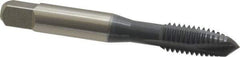 OSG - 3/8-16 UNC, 3 Flute, elektraLUBE Finish, High Speed Steel Spiral Point Tap - Plug Chamfer, Right Hand Thread, 2-15/16" OAL, 1-1/4" Thread Length, 2B Class of Fit, Series 105 - Exact Industrial Supply