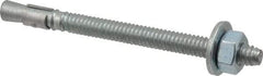 Red Head - 1/4 Inch Diameter, 1/4-20 Inch Thread, 3-1/4 Inch Overall Length, Grade 3, Wedge Expansion Concrete Anchor - Steel, Zinc Plated, 2-1/4 Inch Thread Length, Tie Wire Head, 1/4 Inch Drill - Industrial Tool & Supply