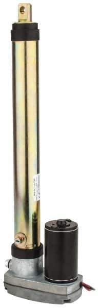 Thomson Industries - 12" Stroke Len, 30% Duty Cycle, 12 Volt, Performance PakLinear Electromechanical Actuator - DC Input, 0.4" per Second, 1,500 Lb Capacity - Industrial Tool & Supply