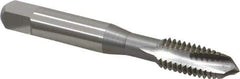 OSG - 3/8-16 UNC, 3 Flute, Bright Finish, High Speed Steel Spiral Point Tap - Plug Chamfer, Right Hand Thread, 2-15/16" OAL, 1-1/4" Thread Length, 0.381" Shank Diam - Exact Industrial Supply