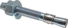 Red Head - 1/2 Inch Diameter, 1/2-13 Inch Thread, 3-3/4 Inch Overall Length, Grade 3, Wedge Expansion Concrete Anchor - Steel, Zinc Plated, 2-1/4 Inch Thread Length, Tie Wire Head, 1/2 Inch Drill - Industrial Tool & Supply
