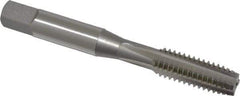 OSG - 5/16-18 UNC 4 Flute Bright Finish High Speed Steel Straight Flute Standard Hand Tap - Plug, Right Hand Thread, 2-23/32" OAL, 1-1/8" Thread Length, H11 Limit, 0.005" Oversize - Exact Industrial Supply
