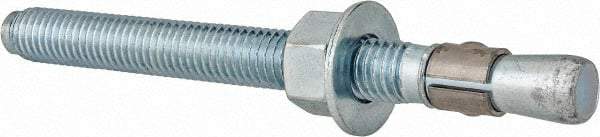 Red Head - 1/2 Inch Diameter, 1/2-13 Inch Thread, 5-1/2 Inch Overall Length, Grade 3, Wedge Expansion Concrete Anchor - Steel, Zinc Plated, 4 Inch Thread Length, Tie Wire Head, 1/2 Inch Drill - Industrial Tool & Supply