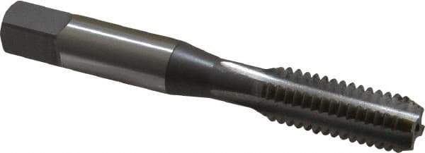 OSG - 3/8-16 UNC 4 Flute Bright Finish High Speed Steel Straight Flute Standard Hand Tap - Bottoming, Right Hand Thread, 2-15/16" OAL, 1-1/4" Thread Length, H11 Limit, 0.005" Oversize - Exact Industrial Supply