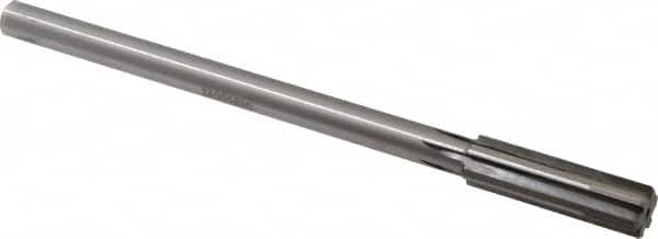 Made in USA - 0.589" Carbide-Tipped 6 Flute Chucking Reamer - Industrial Tool & Supply