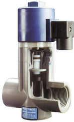 Plast-O-Matic - Direct Acting Universal, PVC Solenoid Valve - Normally Closed, Viton Seal - Industrial Tool & Supply
