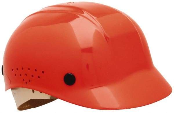 North - 4-Point Suspension, High Density Polyethylene Bump Cap - Pinlock, Vented, Orange - Industrial Tool & Supply