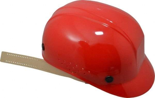 North - 4-Point Suspension, High Density Polyethylene Bump Cap - Pinlock, Vented, Red - Industrial Tool & Supply