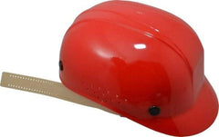 North - 4-Point Suspension, High Density Polyethylene Bump Cap - Pinlock, Vented, Red - Industrial Tool & Supply