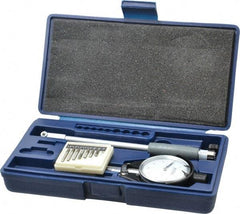 Fowler - 8 Anvil, 0.7 to 1-1/2" Dial Bore Gage - 0.0005" Graduation, Carbide Anvil - Industrial Tool & Supply