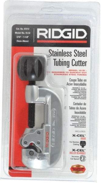 Ridgid - 3/16" to 1-1/8" Pipe Capacity, Tube Cutter - Cuts Copper, Aluminum, Brass - Industrial Tool & Supply