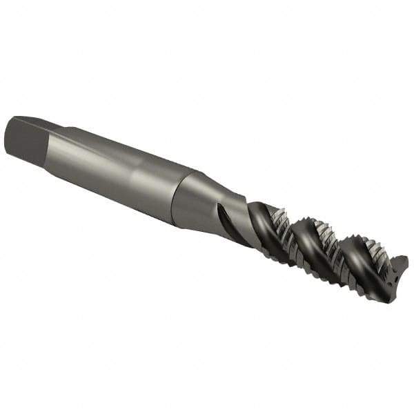 OSG - 3/8-16 UNC 3 Flute 3B Plug Spiral Flute Tap - High Speed Steel, Bright Finish, 2-15/16" OAL, Right Hand Flute, Right Hand Thread, H3, Series 106/107 - Exact Industrial Supply