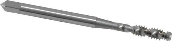 OSG - #6-32 UNC 2 Flute 3B Bottoming Spiral Flute Tap - High Speed Steel, Bright Finish, 2" OAL, Right Hand Flute, Right Hand Thread, H2, Series 106/107 - Exact Industrial Supply