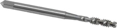 OSG - #6-32 UNC 2 Flute 3B Bottoming Spiral Flute Tap - High Speed Steel, Bright Finish, 2" OAL, Right Hand Flute, Right Hand Thread, H2, Series 106/107 - Exact Industrial Supply