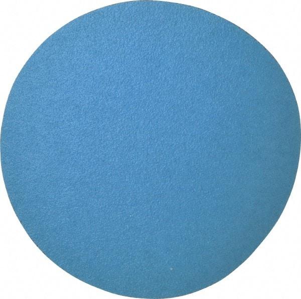 Norton - 10" Diam, 40 Grit Zirconia Alumina Adhesive PSA Disc - Very Coarse, Blue, Y Weighted Cloth Backing, Flexible - Industrial Tool & Supply