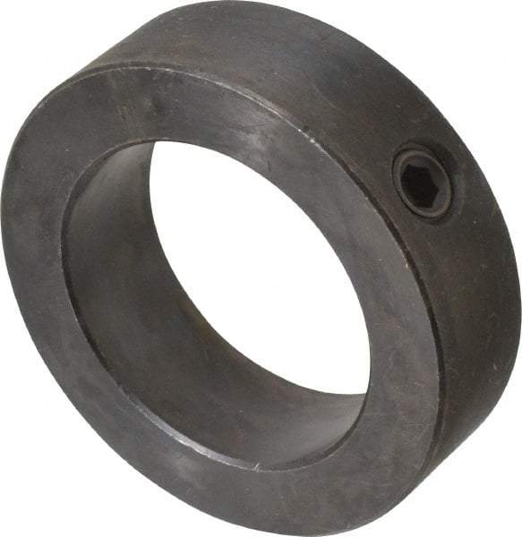 Climax Metal Products - 2-3/16" Bore, Steel, Set Screw Shaft Collar - 3-1/4" Outside Diam, 15/16" Wide - Industrial Tool & Supply