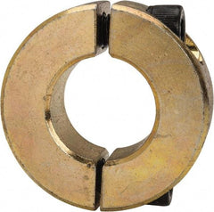 Climax Metal Products - 3/4" Bore, Steel, Two Piece Clamping Shaft Collar - 1-1/2" Outside Diam, 1/2" Wide - Industrial Tool & Supply